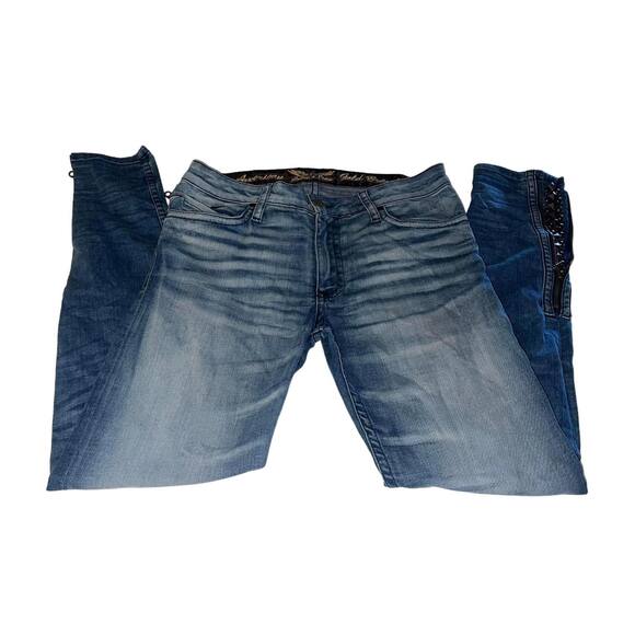 Robin’s Jean Studded Embellished Men’s Blue Jeans Size 33